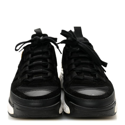 Chanel Velvet Calfskin Mixed Fibers CC Sneakers 35.5 Black 2 of 9