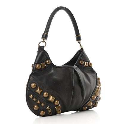 Burberry Calfskin Studded Medium Alverton Hobo Chocolate 3 of 19