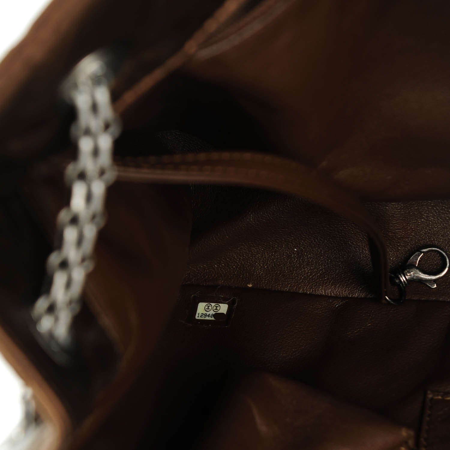 Chanel Aged Calfskin Quilted Reissue 2.55 Tote Bronze 7 of 7