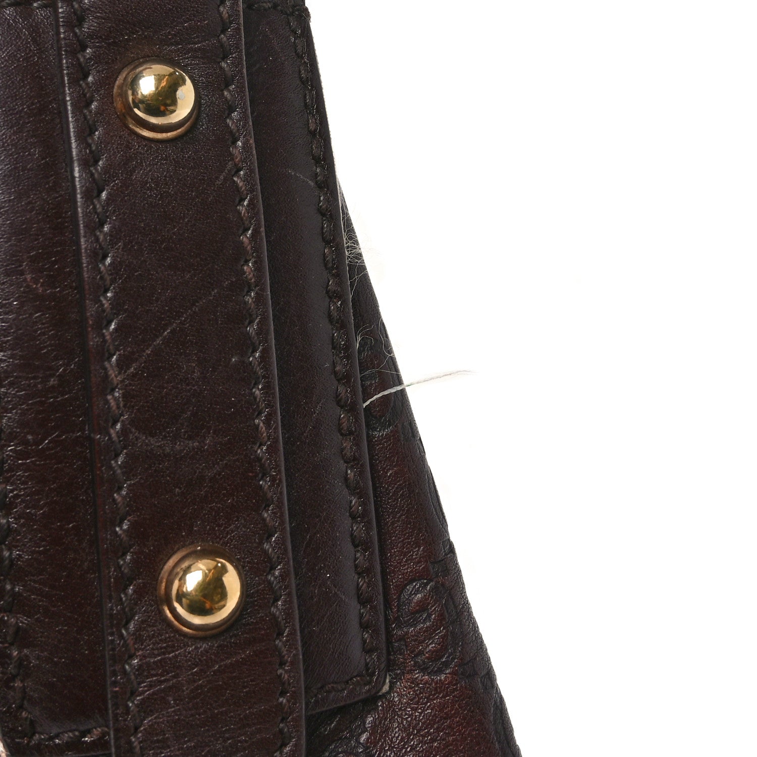 Gucci Guccissima Medium Horsebit Chain Hobo Dark Brown 11 of 12