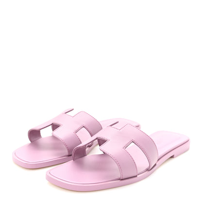 Hermes Box Calfskin Oran Sandals 36 Bruyère 4 of 10