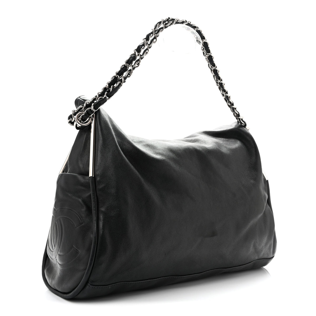 Lambskin Large Ultimate Soft Tote Black