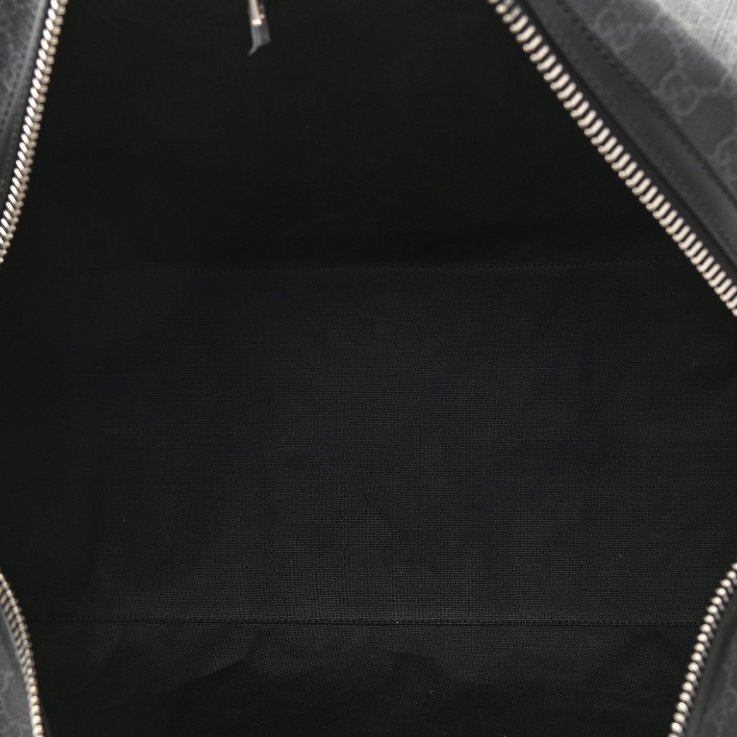 Soft GG Supreme Monogram Appia Calfskin Web Large Carry On Duffle Bag Black Grey