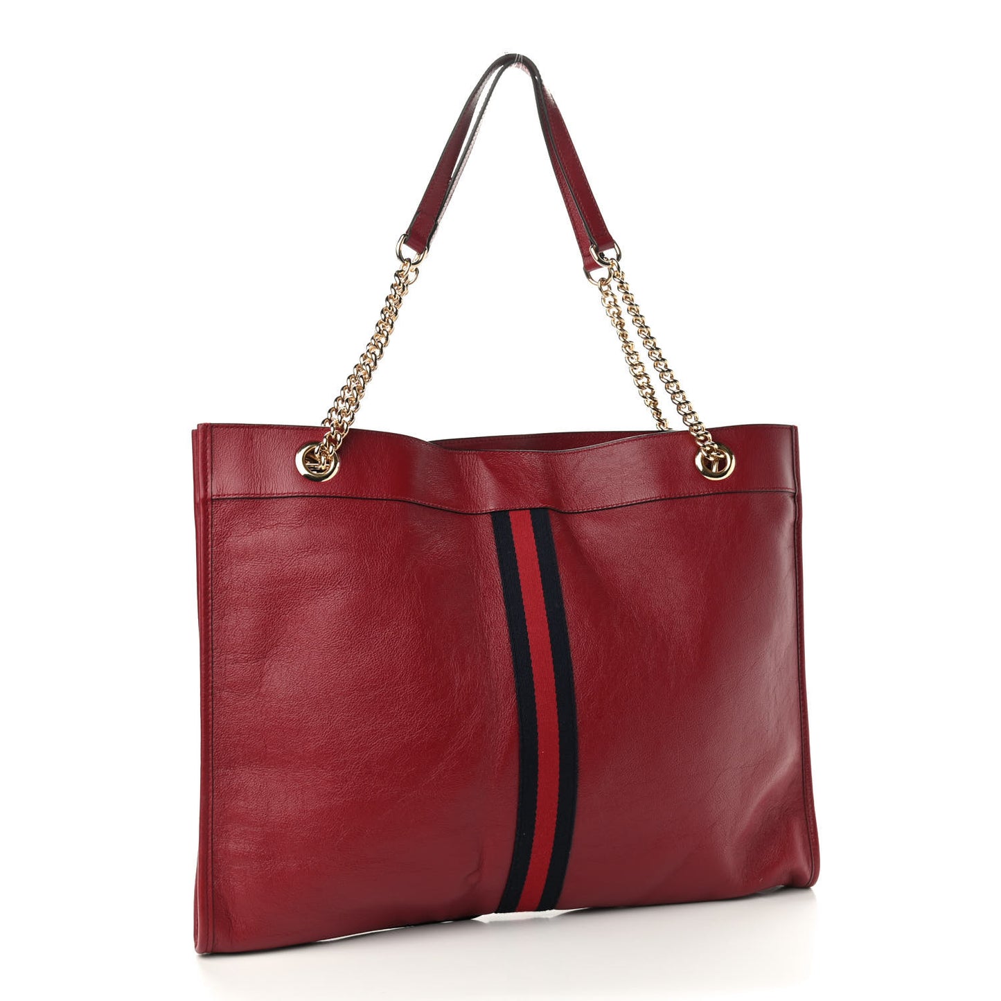 Calfskin Large Rajah Chain Tote Romantic Cherry