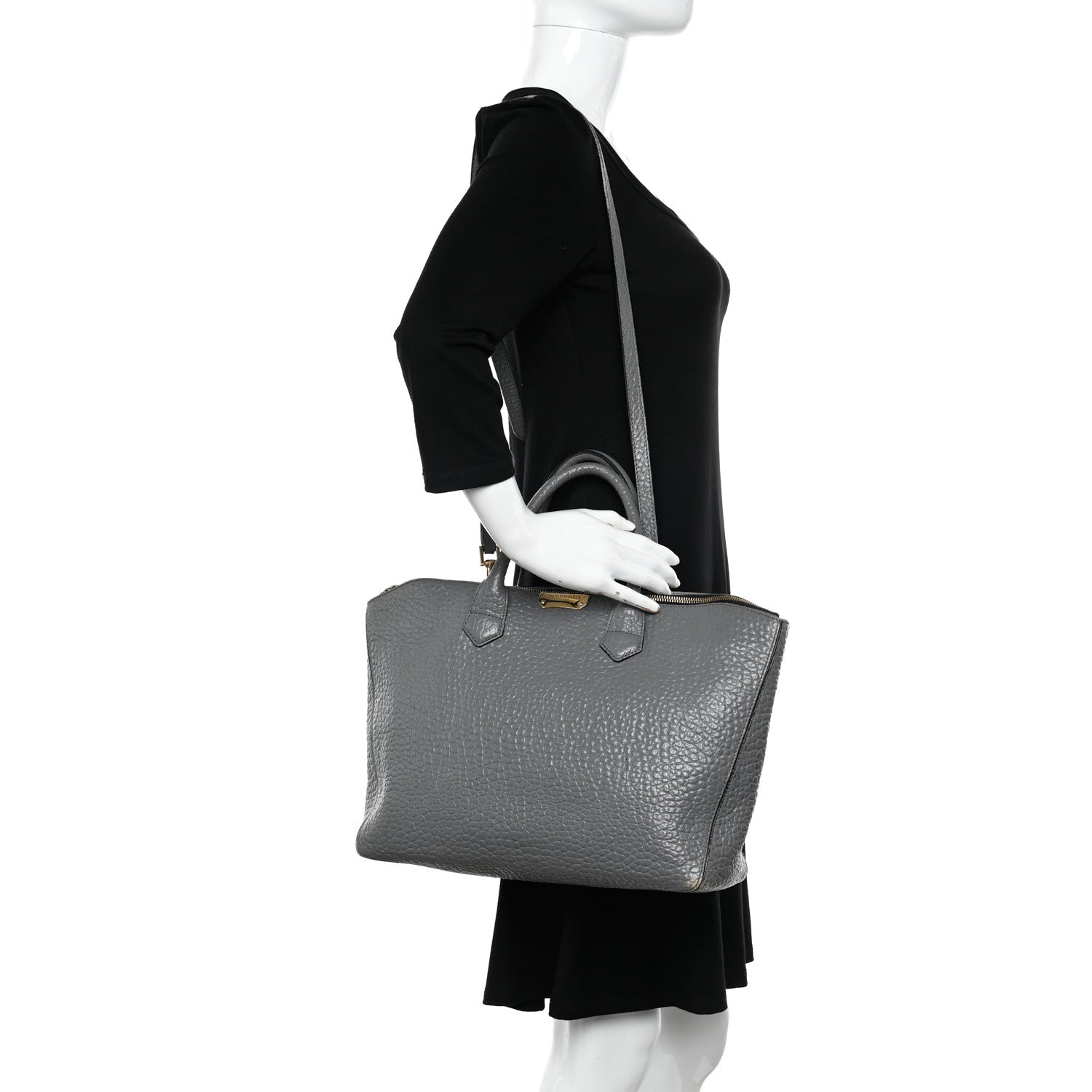 Burberry Heritage Grain Medium Dewsbury Tote Grey 2 of 17
