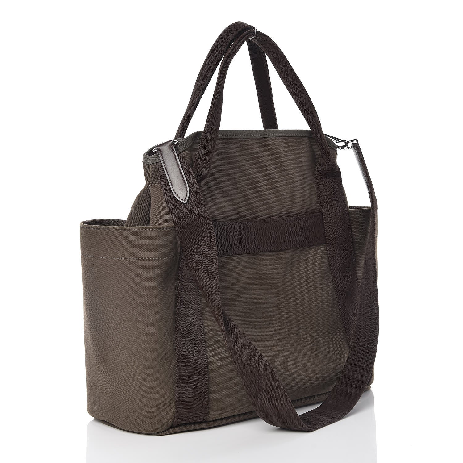 Hermes Toile Sac De Pansage Groom Kaki Feu 5 of 11