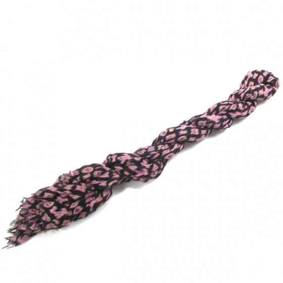 Silk Cashmere Monogram Ikat Stole Noir