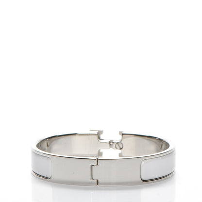 Hermes Enamel Narrow Clic Clac H Bracelet PM White 4 of 5