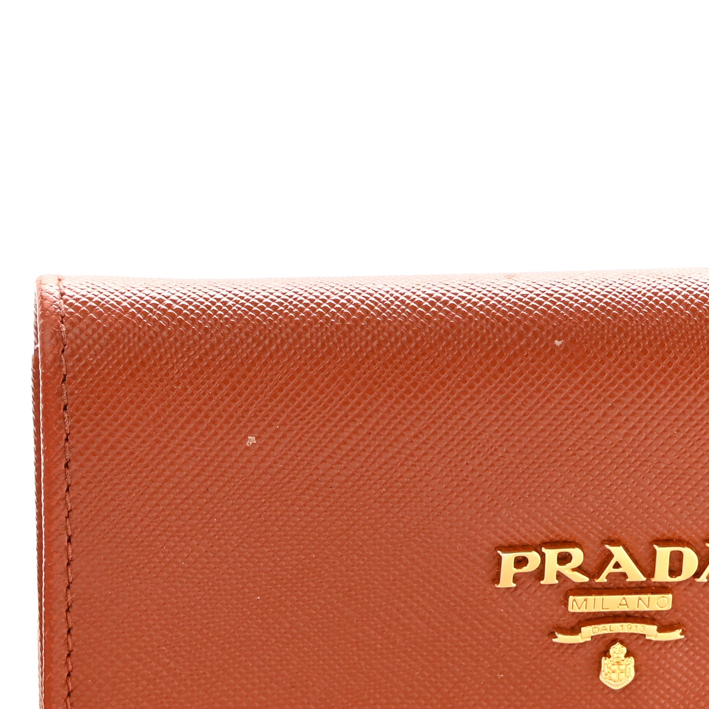 Saffiano Metal Flap Wallet Rame