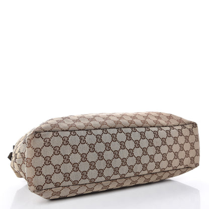 Gucci Monogram Medium Horsebit Chain Hobo Dark Brown 4 of 13