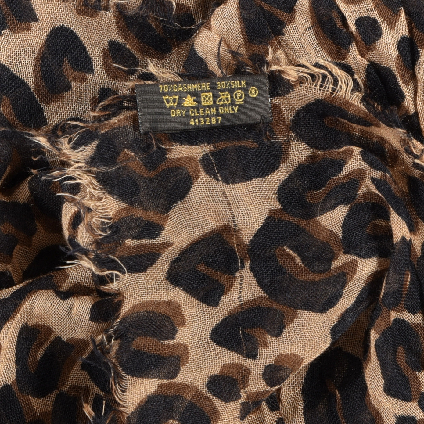 Louis Vuitton Cashmere Silk Leopard Etole Stole Marron 3 of 3