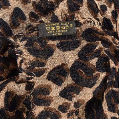 Louis Vuitton Cashmere Silk Leopard Etole Stole Marron 3 of 3