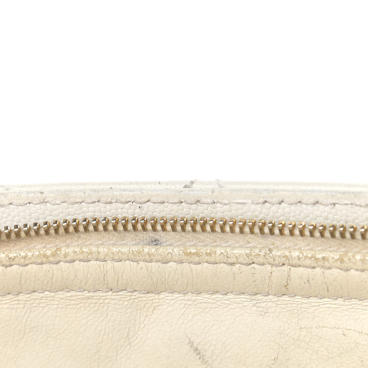 Caviar Stitched Shoulder Bag White