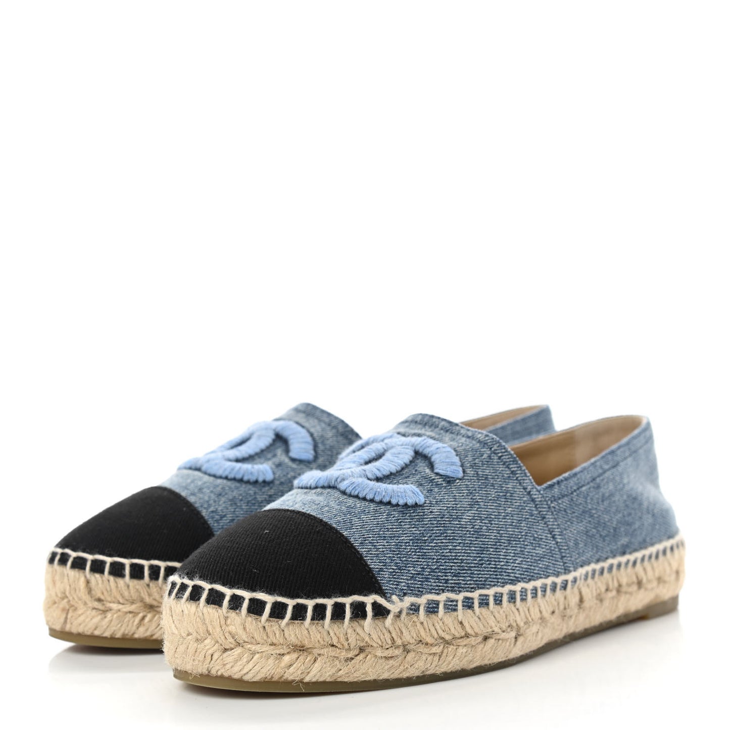 Denim CC Espadrilles 38 Blue Black