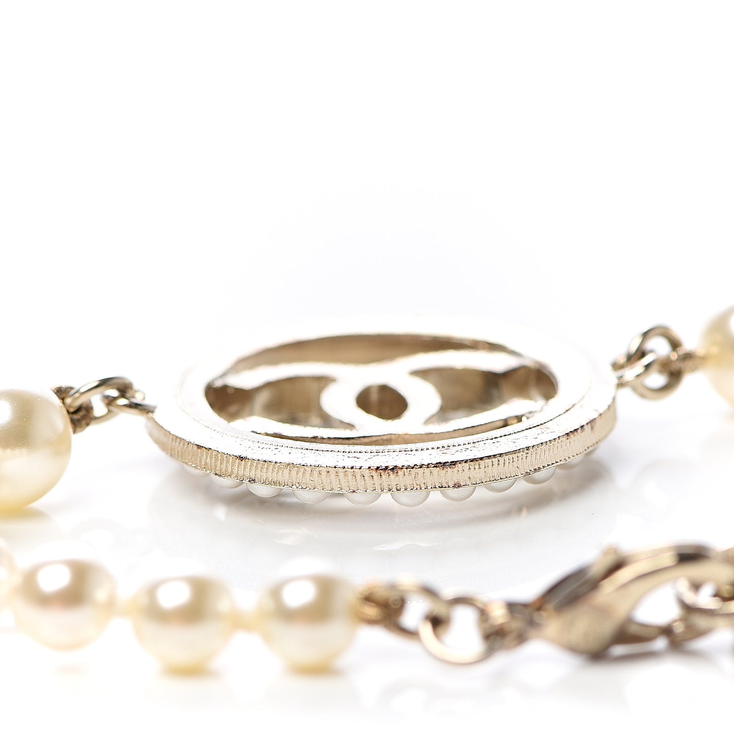 Pearl CC Bracelet Gold