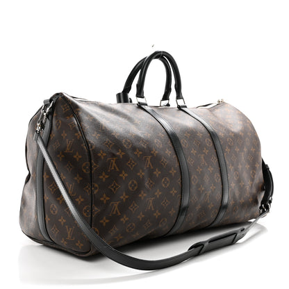 Louis Vuitton Monogram Macassar Keepall Bandouliere 55 2 of 10