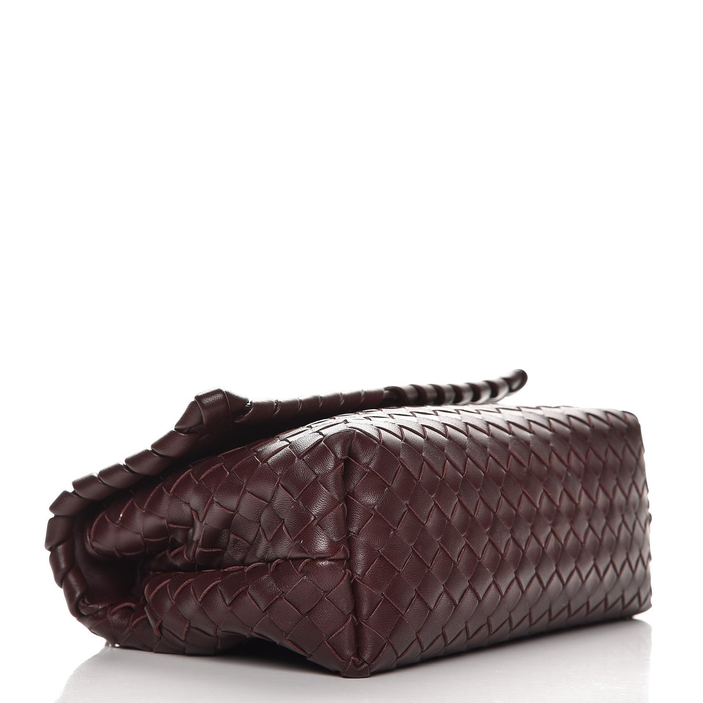 Nappa Intrecciato Baby Olimpia Shoulder Bag Dark Barolo