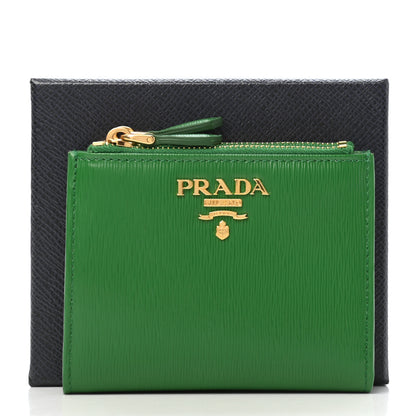 Prada Vitello Move Zip Coin Case Wallet Verde 7 of 7