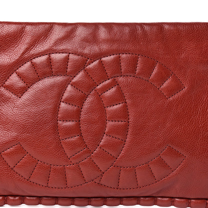 Chanel Calfskin On The Bund Pochette Dark Red 10 of 10
