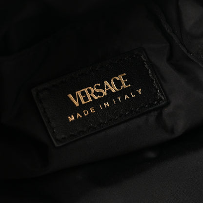 Versace Nylon Medusa Drawstring Bucket Bag Black 7 of 13