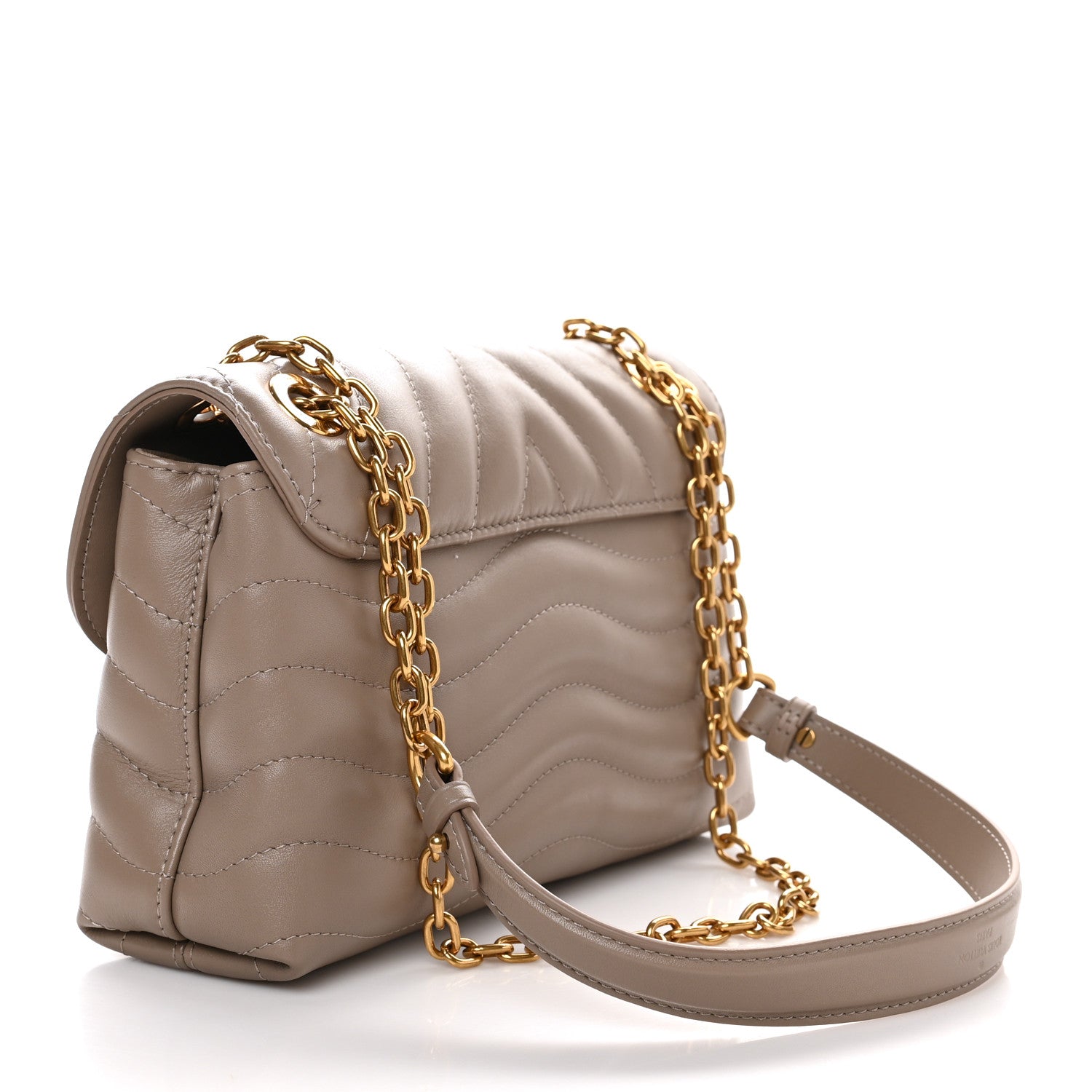 Louis Vuitton Calfskin LV New Wave Chain Bag Taupe 3 of 9