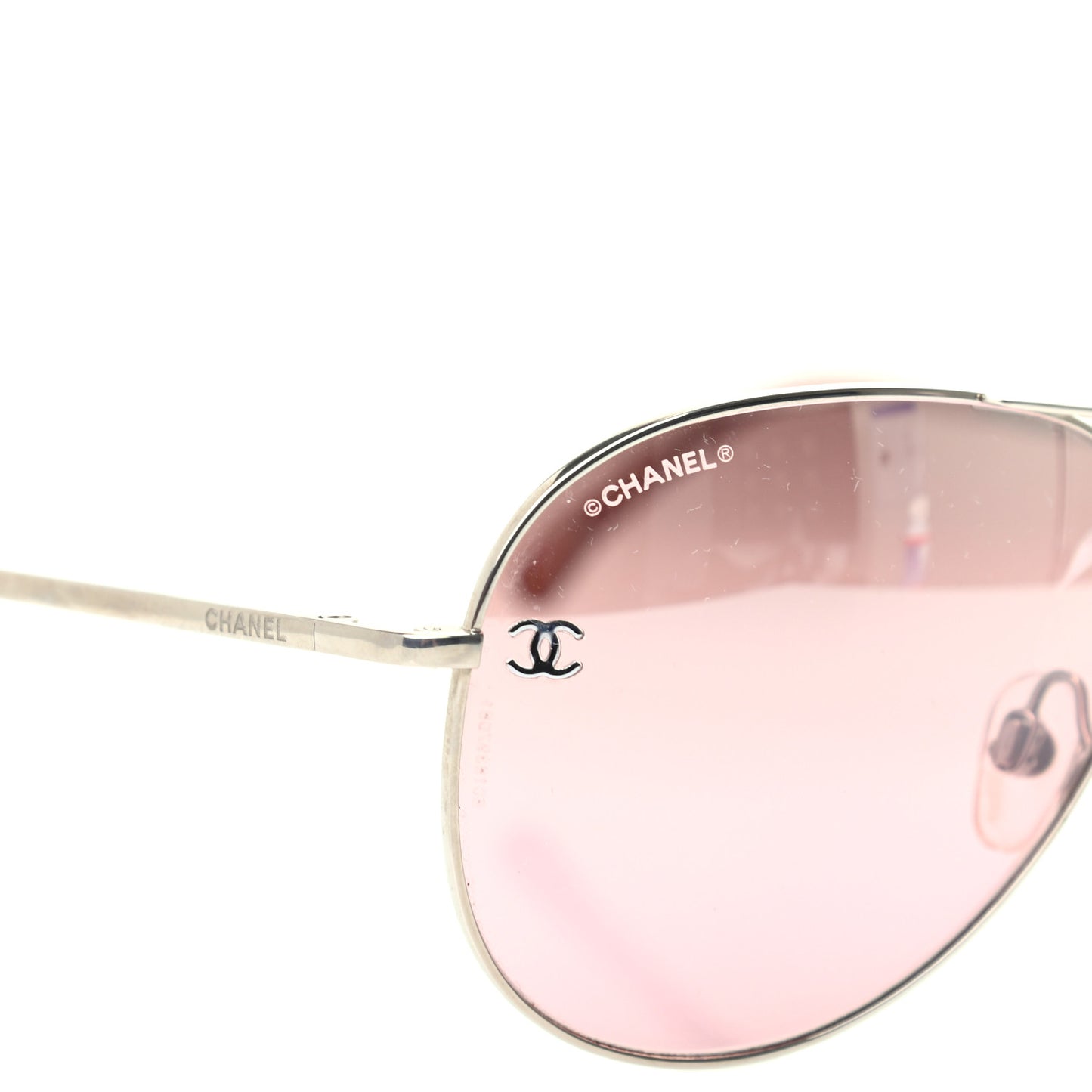 Metal CC Aviator Sunglasses 4189-T-Q Pink
