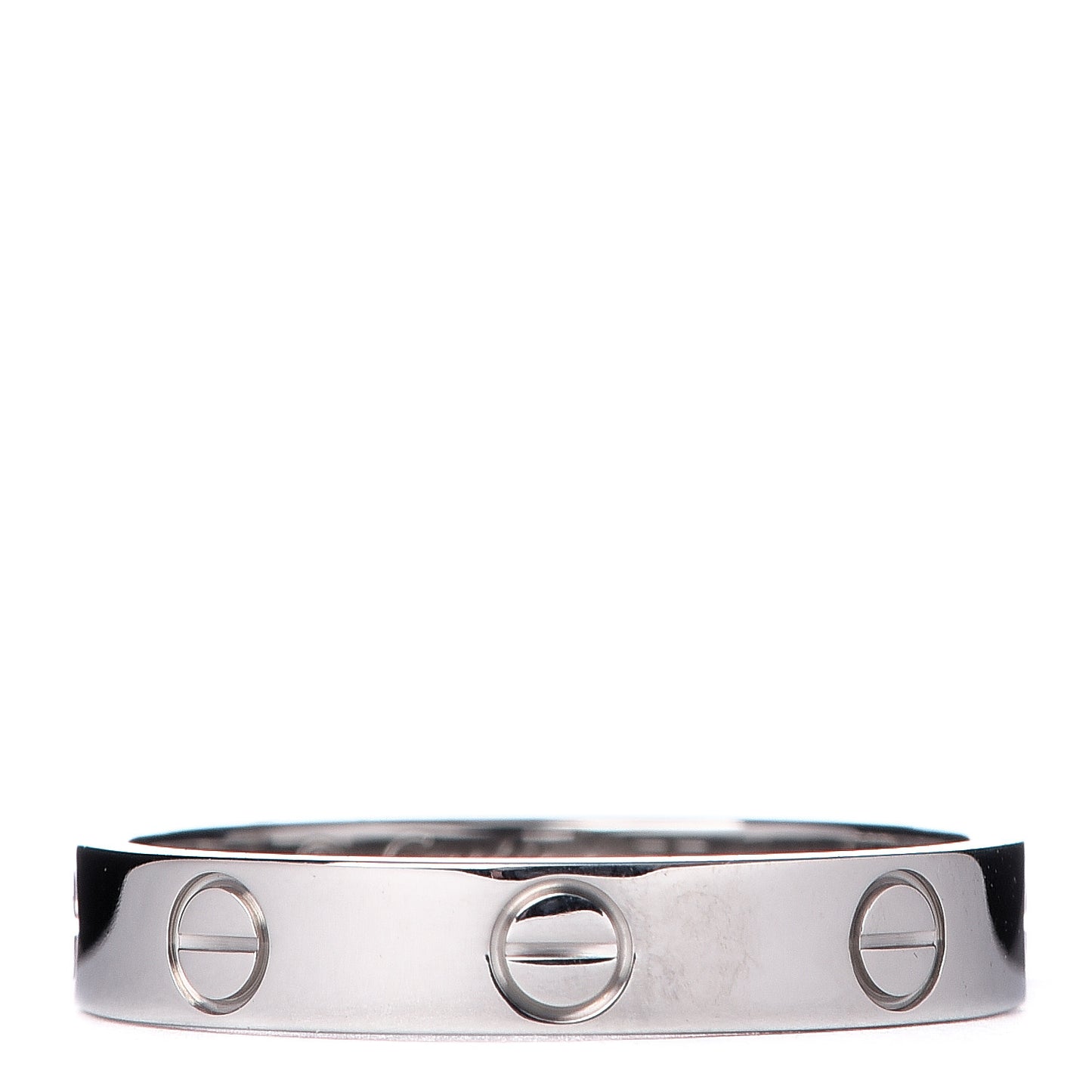 18K White Gold 3.5mm LOVE Wedding Band Ring 55 7.25