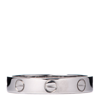 Cartier 18K White Gold 3.5mm LOVE Wedding Band Ring 55 7.25 1 of 4