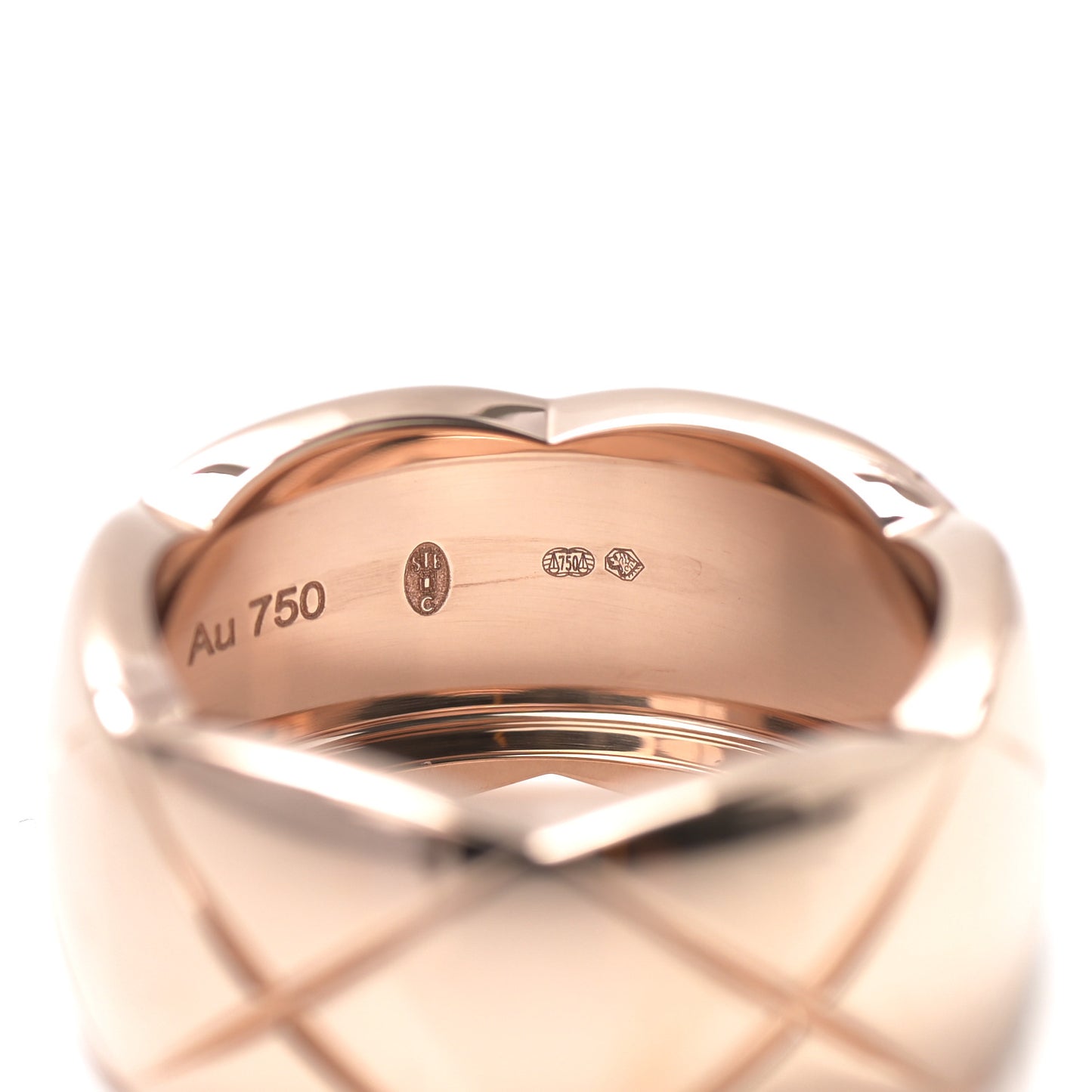 18K Beige Gold Medium Coco Crush Ring 58 8.5