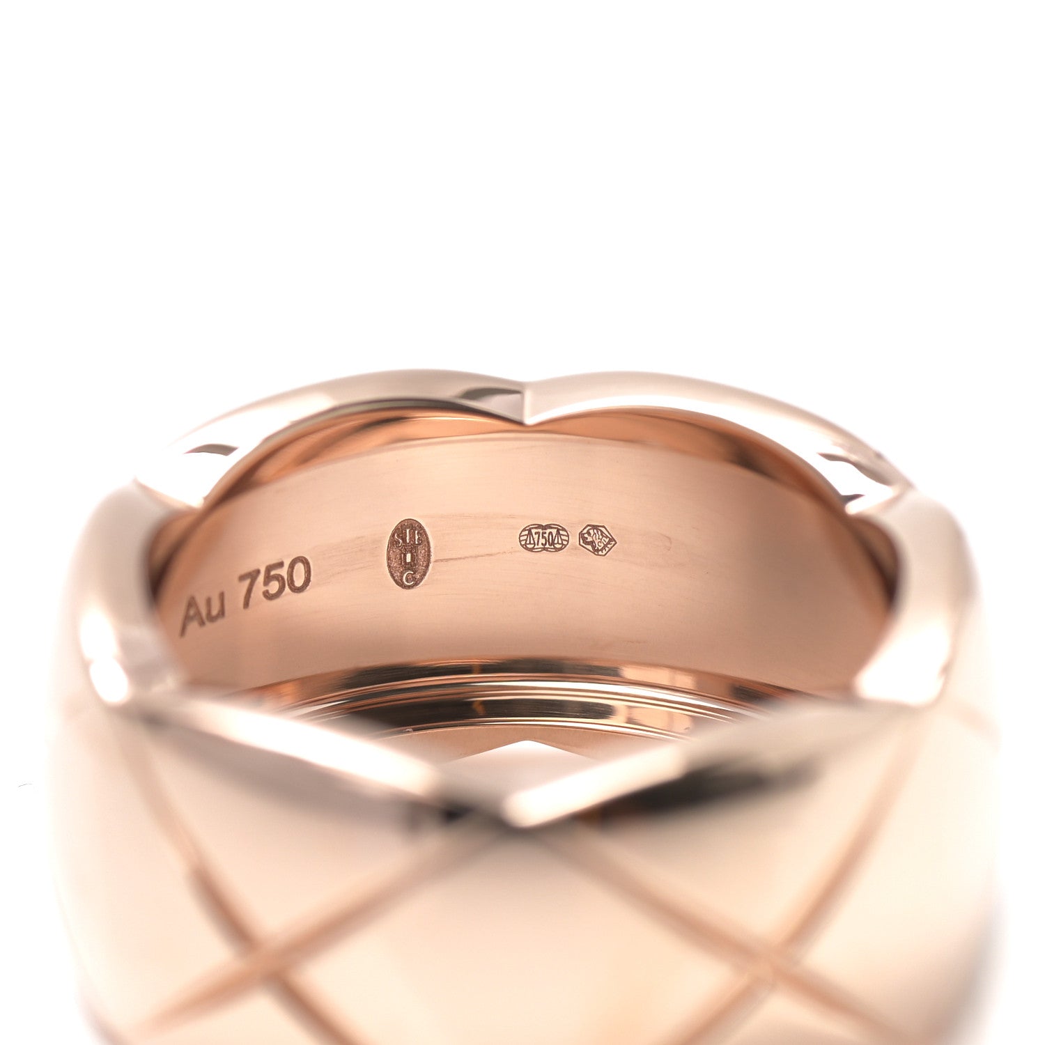 Chanel 18K Beige Gold Medium Coco Crush Ring 58 8.5 6 of 6