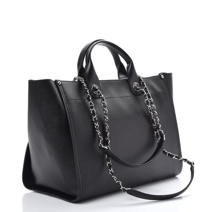 Chanel Caviar Medium Studded Deauville Tote Black 3 of 8