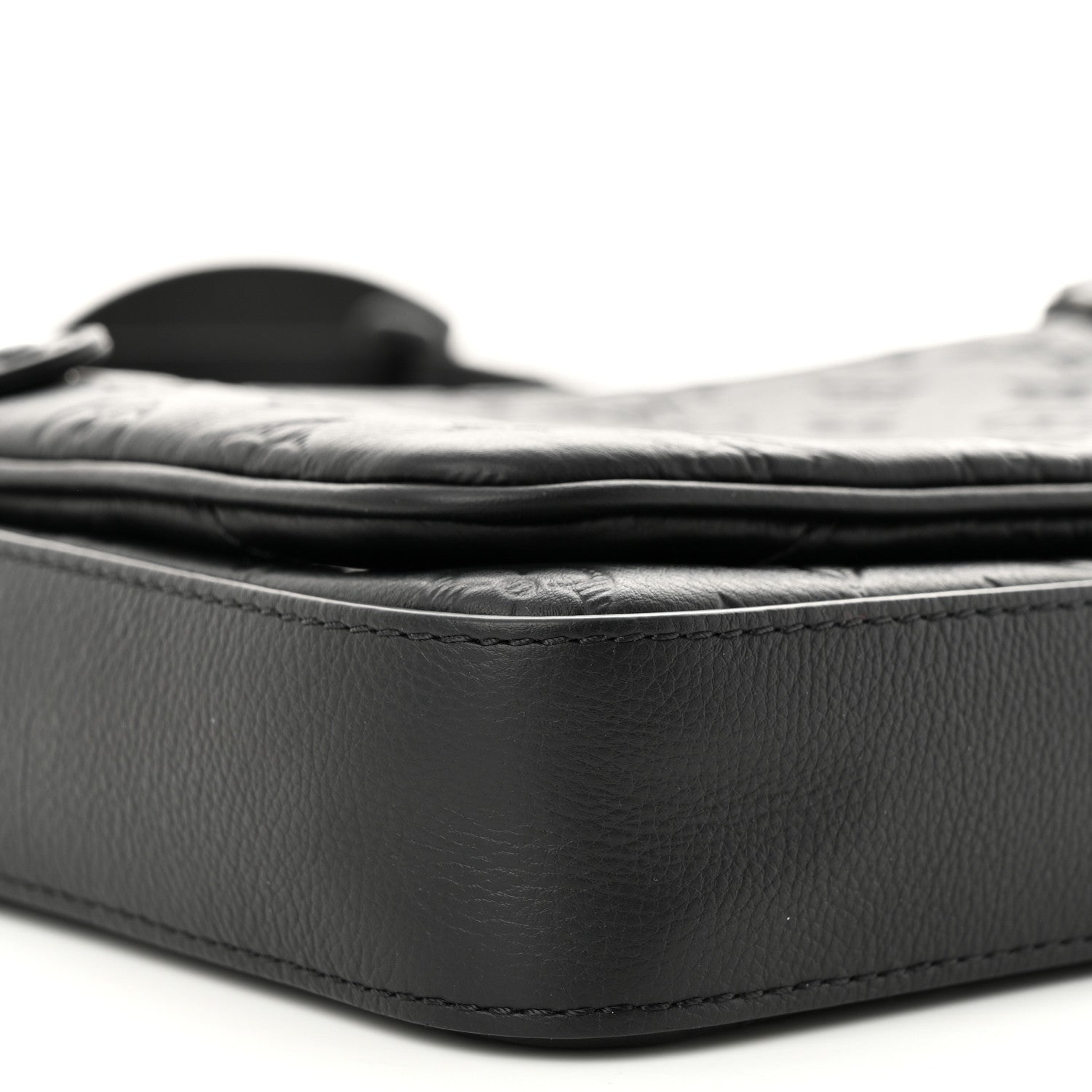 Louis Vuitton Calfskin Monogram Shadow Trio Messenger Black 8 of 10