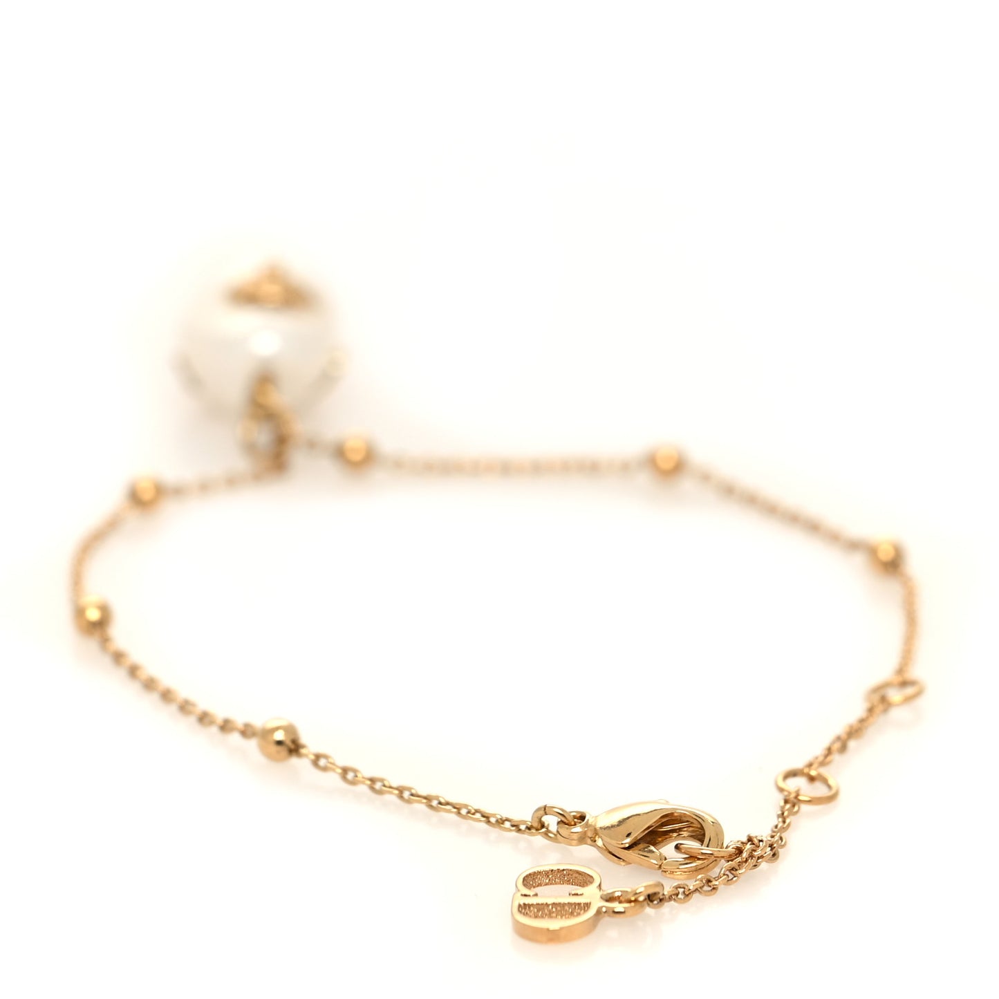 Fresh Water Pearl Metal Perles De Desir Charm Bracelet Gold
