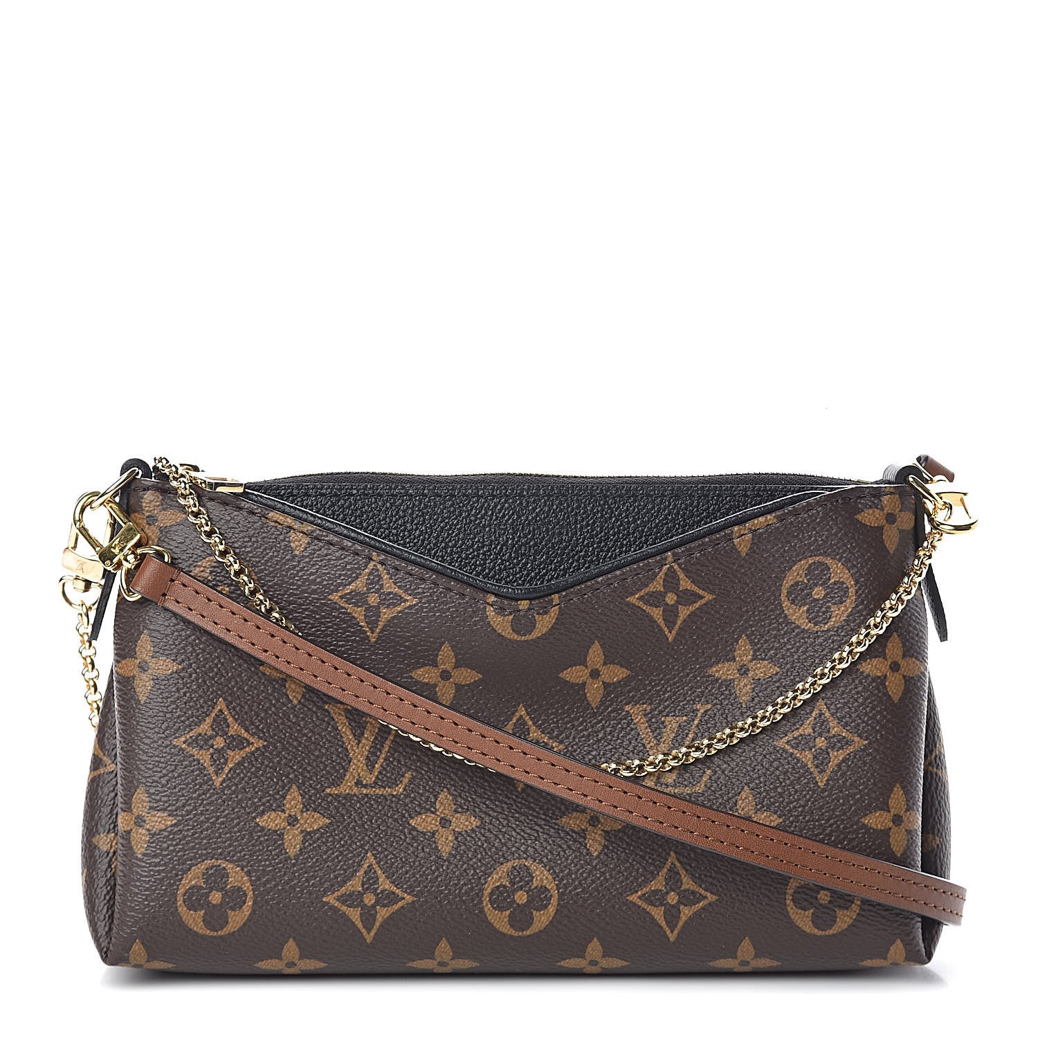 Louis Vuitton Monogram Pallas Clutch Black 2 of 10