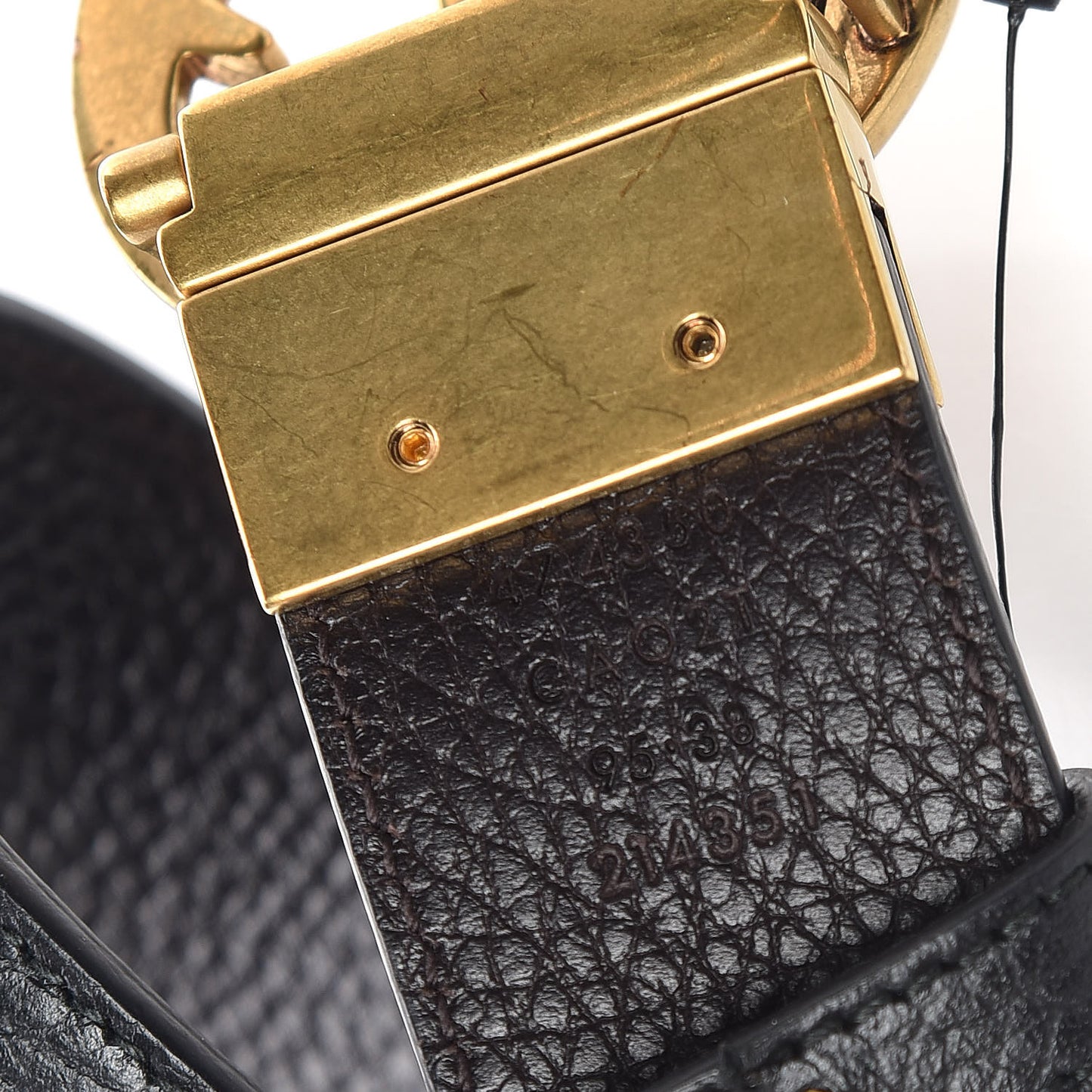 Calfskin Double G Reversible 37mm Belt 95 38 Black Cocoa