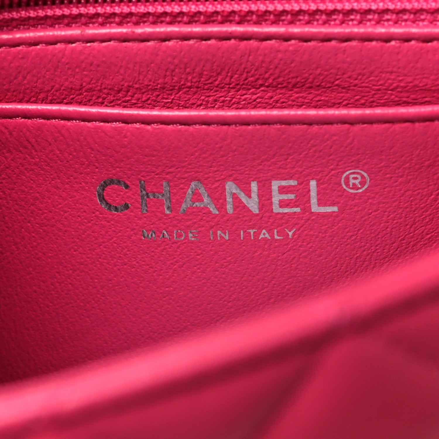 Chanel Lambskin Quilted Mini Rectangular Flap Dark Pink 6 of 13
