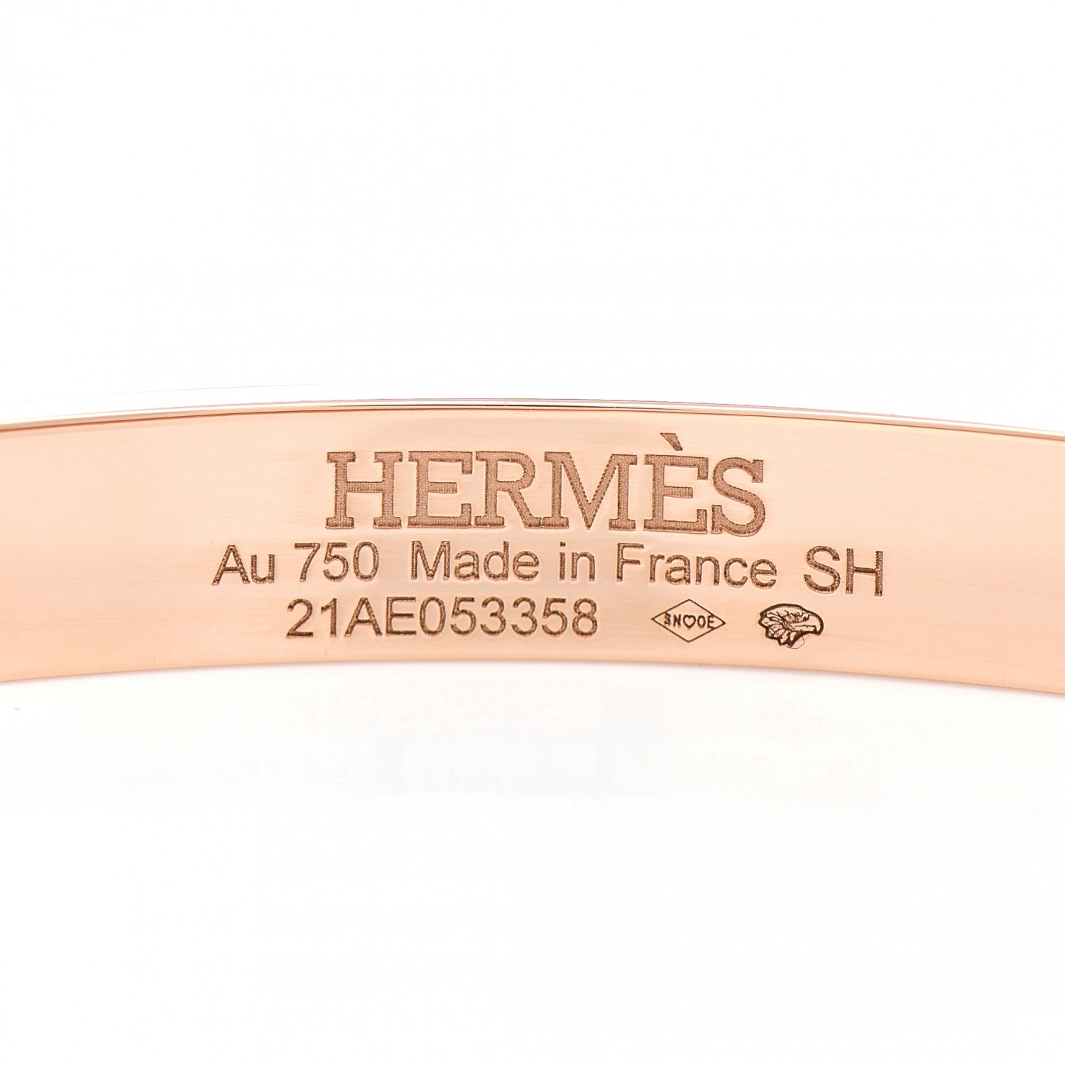 Hermes 18K Rose Gold Diamond PM Kelly Pave Bracelet SH 4 of 5