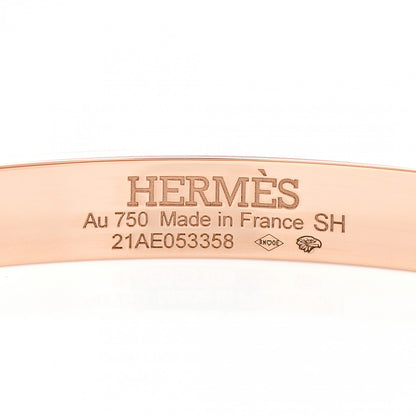 Hermes 18K Rose Gold Diamond PM Kelly Pave Bracelet SH 4 of 5