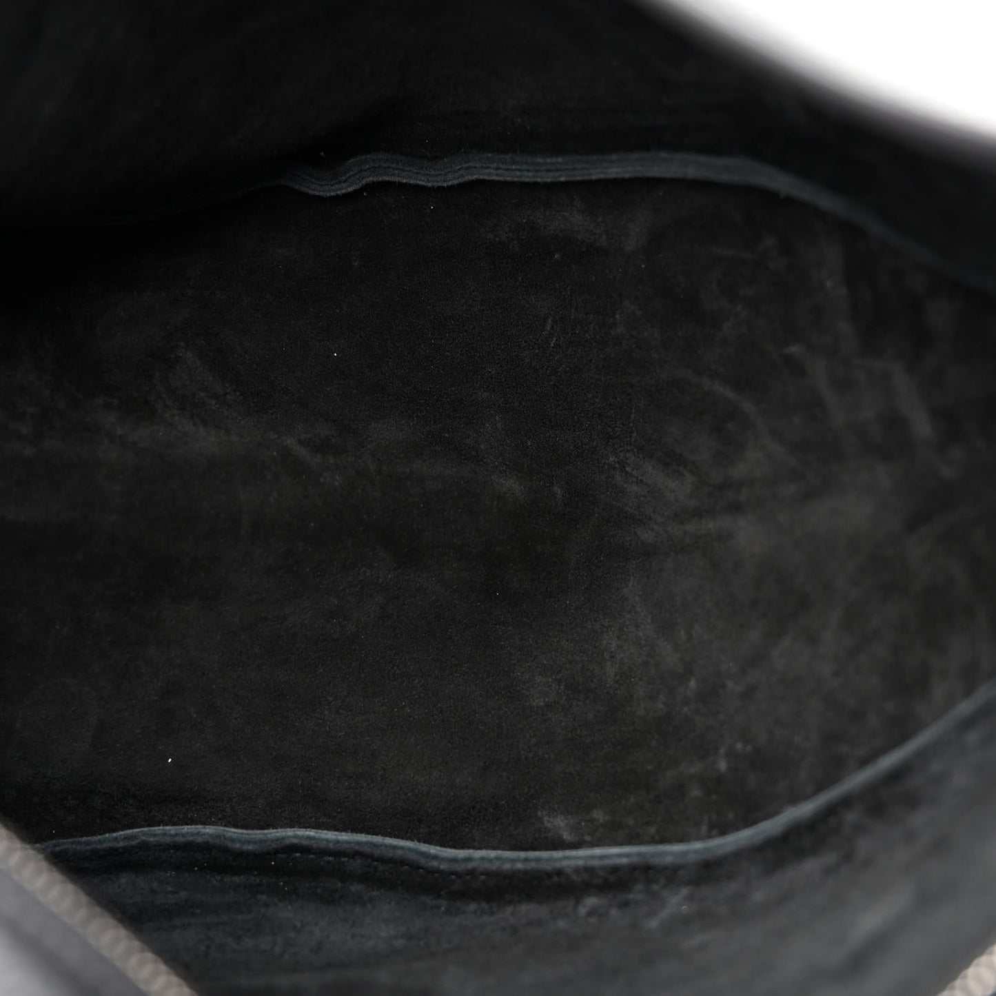 Grained Calfskin Large Slouchy Banana Bag Black
