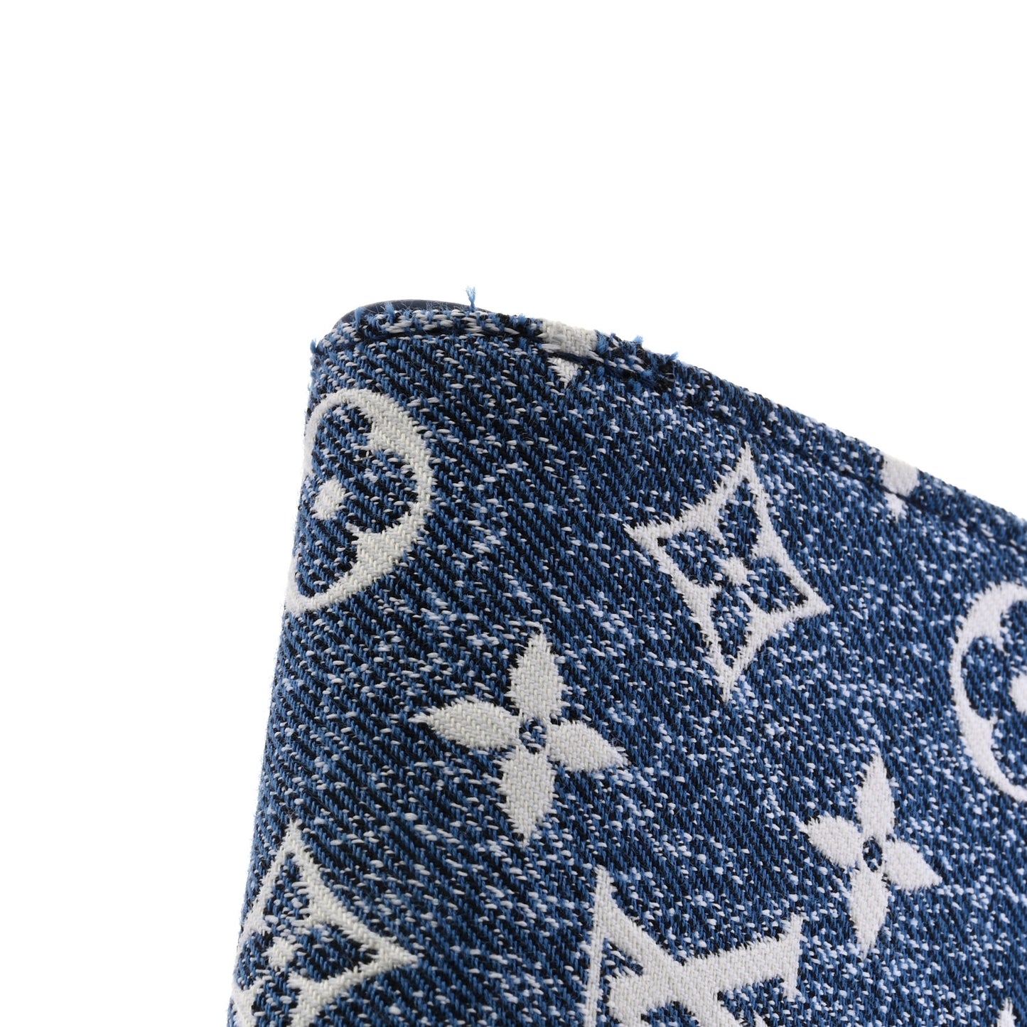 Monogram Jacquard Denim Sarah Wallet Bleu