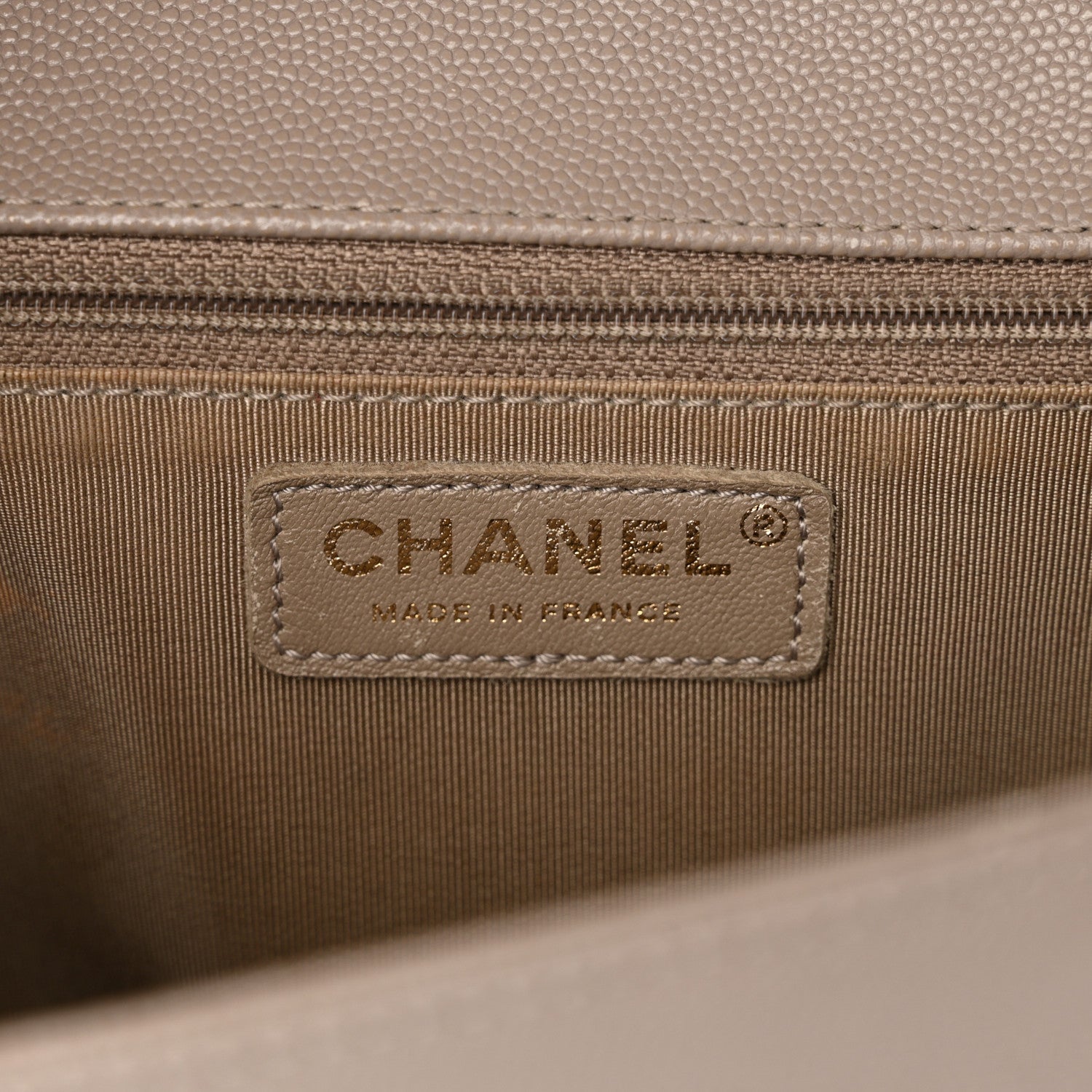 Chanel Caviar Quilted New Medium Boy Flap Dark Beige 6 of 11