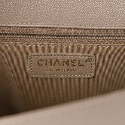 Chanel Caviar Quilted New Medium Boy Flap Dark Beige 6 of 11