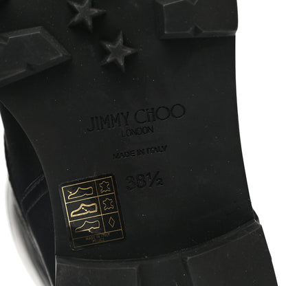 Jimmy Choo Rugged Leather Biker Boots 38.5 Black 7 of 7