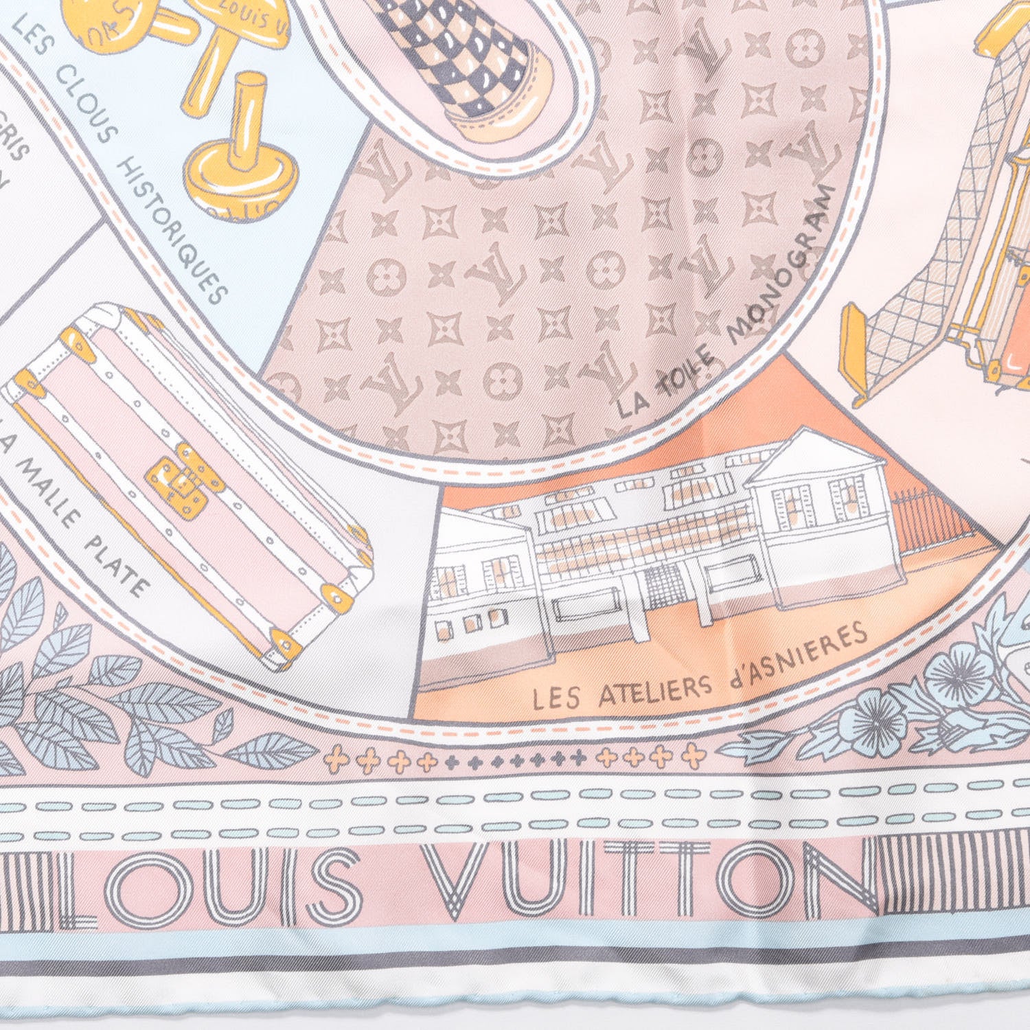Louis Vuitton Silk Jeu De Louis Scarf Blush 3 of 9