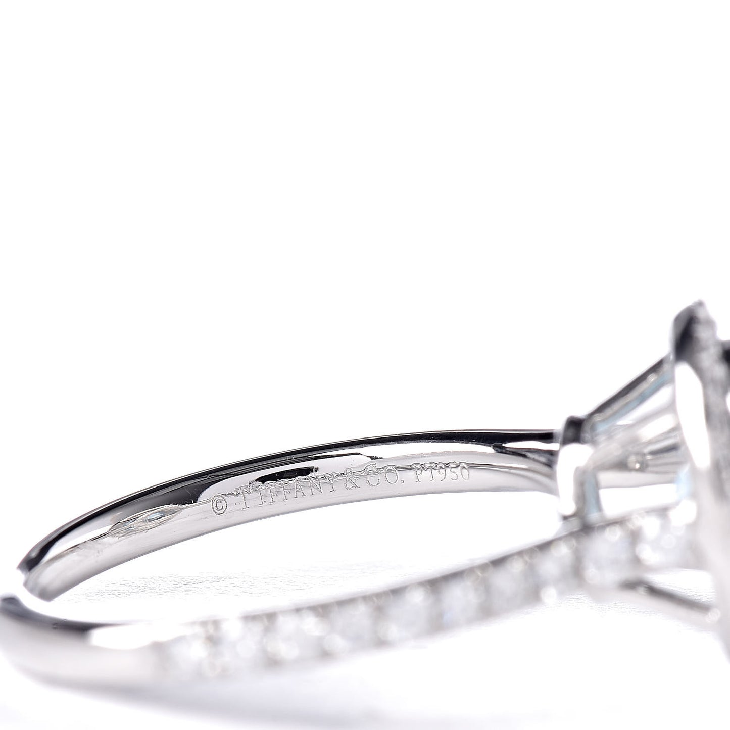 Platinum Diamond Aquamarine Soleste Ring 49 5