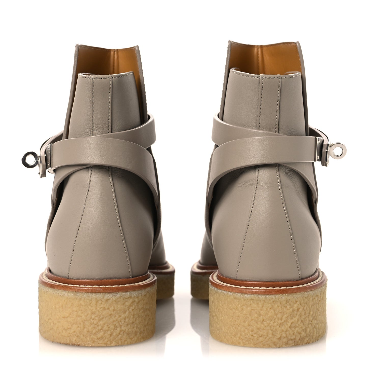 Calfskin History Ankle Boots 39 Beige Mastic