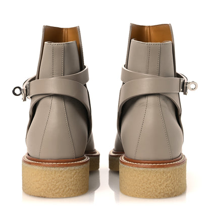 Hermes Calfskin History Ankle Boots 39 Beige Mastic 6 of 12