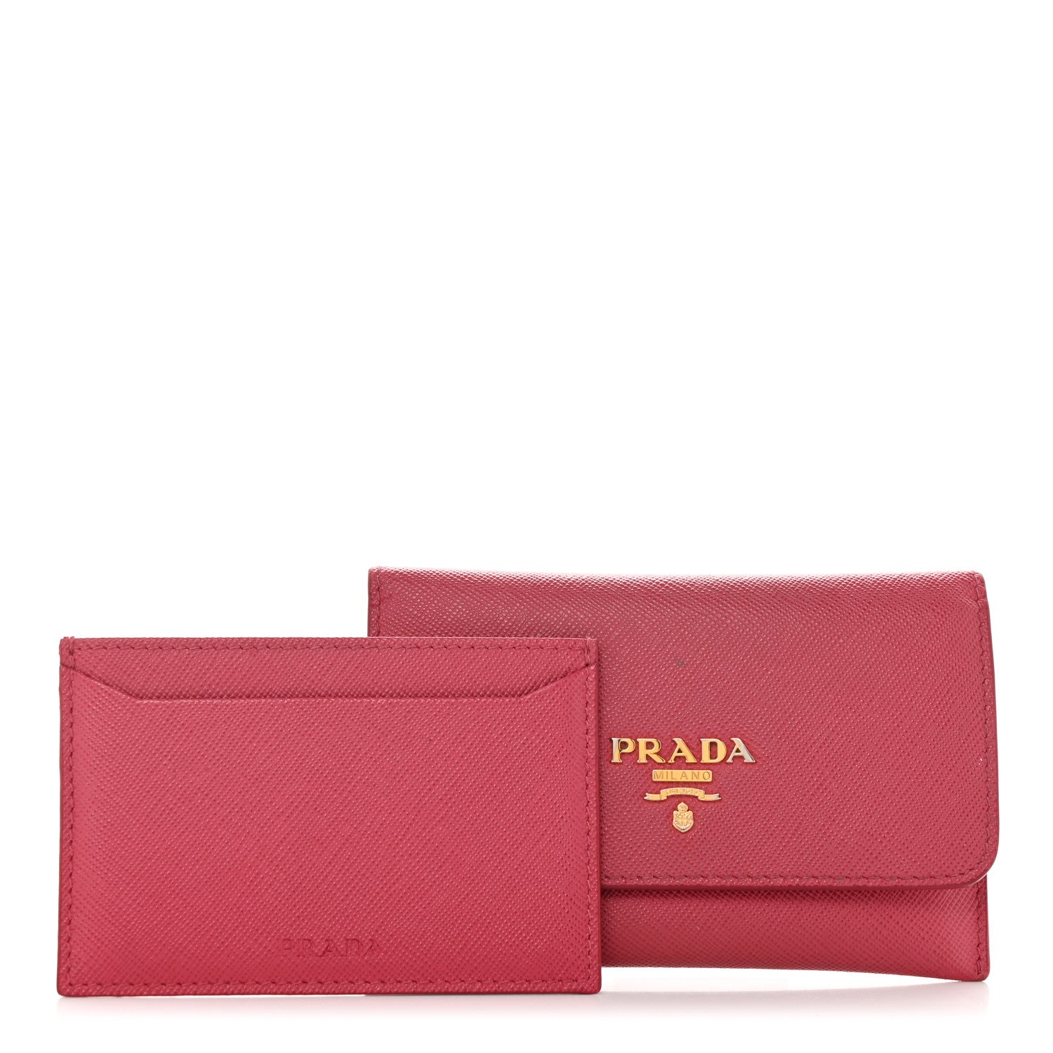 Prada Saffiano Card Holder Peonia 1 of 8
