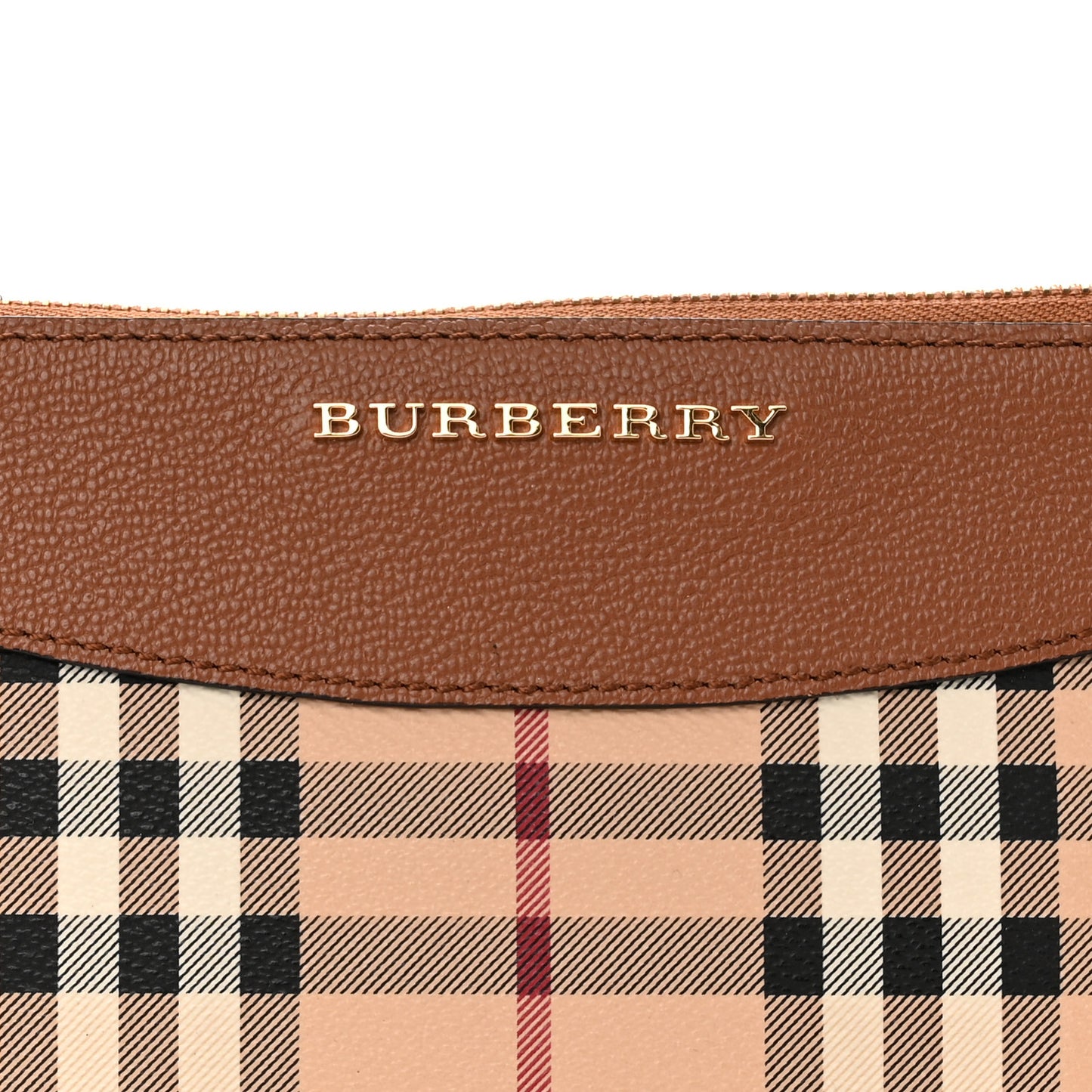 Haymarket Check Peyton Crossbody Clutch Bag Toffee