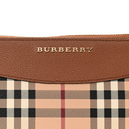 Burberry Haymarket Check Peyton Crossbody Clutch Bag Toffee 9 of 11